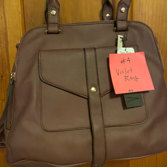 Violet Kay Handbags - Violet Kay Brown Backpack with Structured Design
